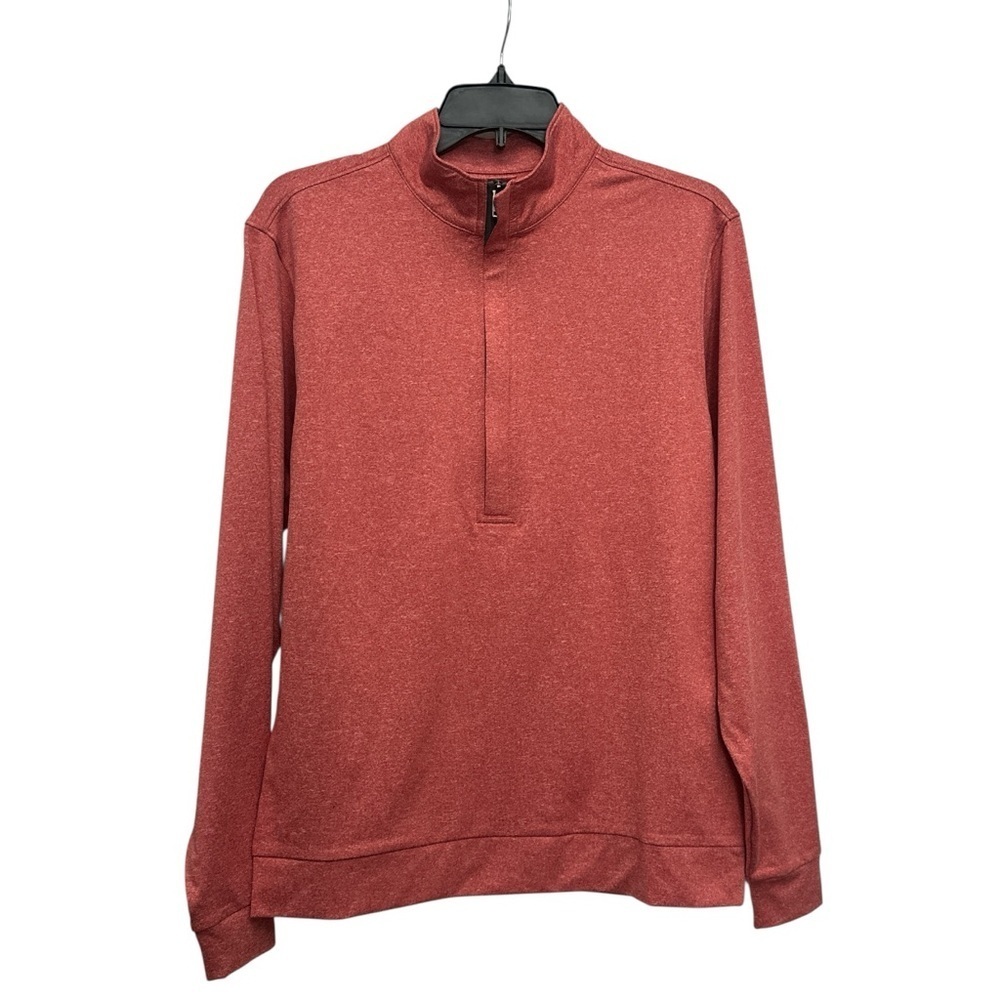 Matte Grey Men’s Hightower Half Zip Light Red Performance Golf Activewear